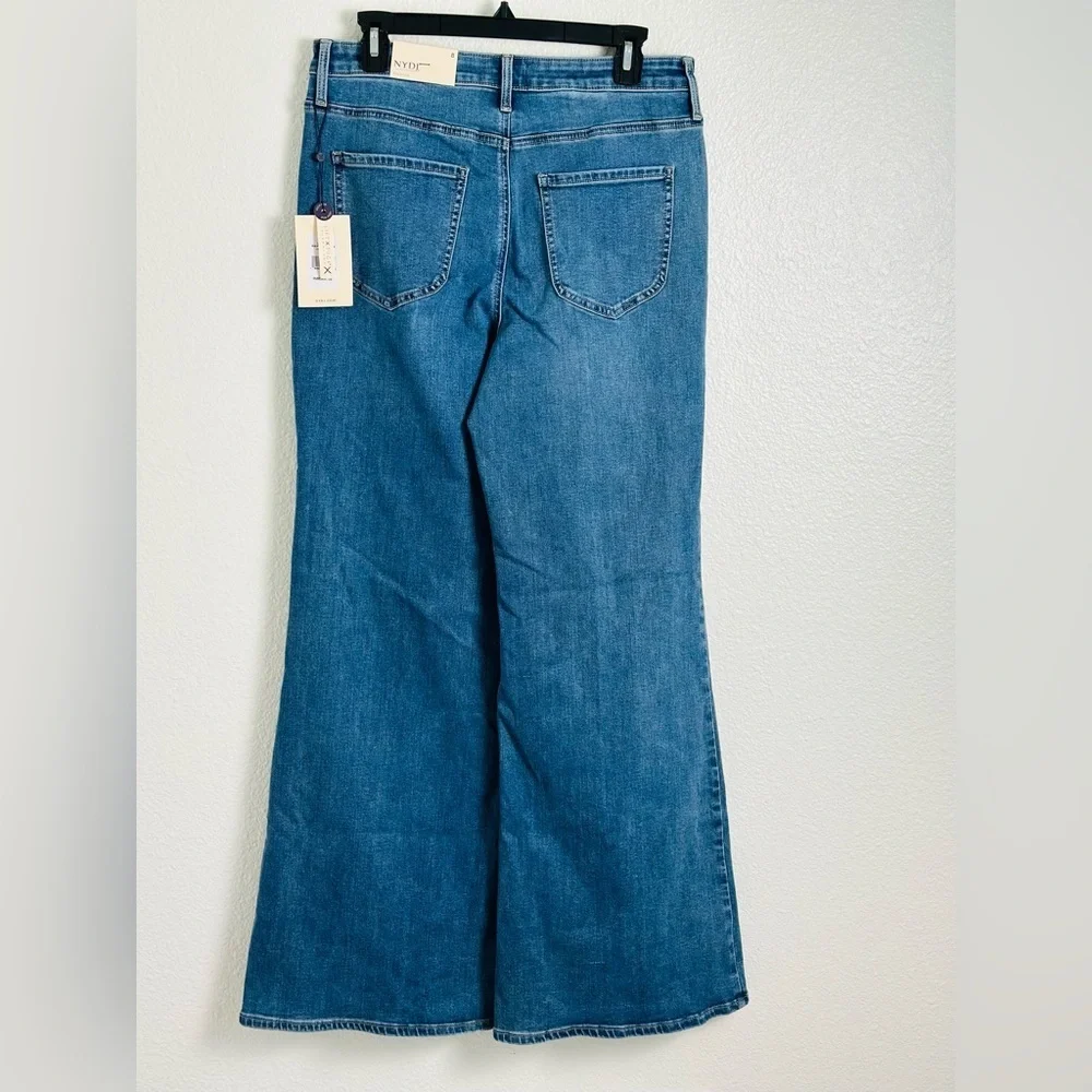 NYDJ MIA Palazzo High Waisted Flare Jeans Size 8 - Picture 4 of 15